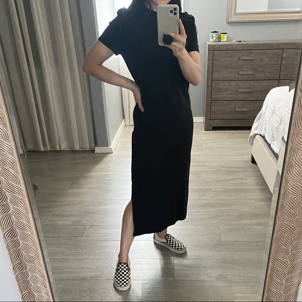 Who what wear black midi dress from target!